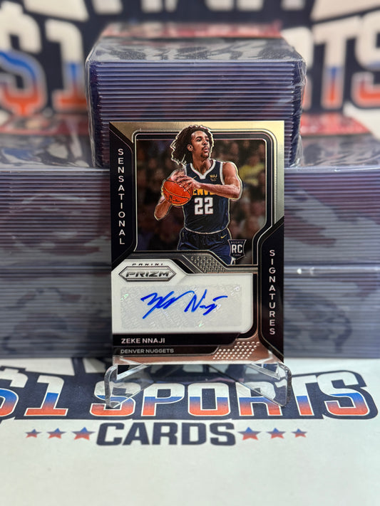 2020 Panini Prizm (Sensational Signatures Auto) Zeke Nnaji Rookie #SS-ZNJ