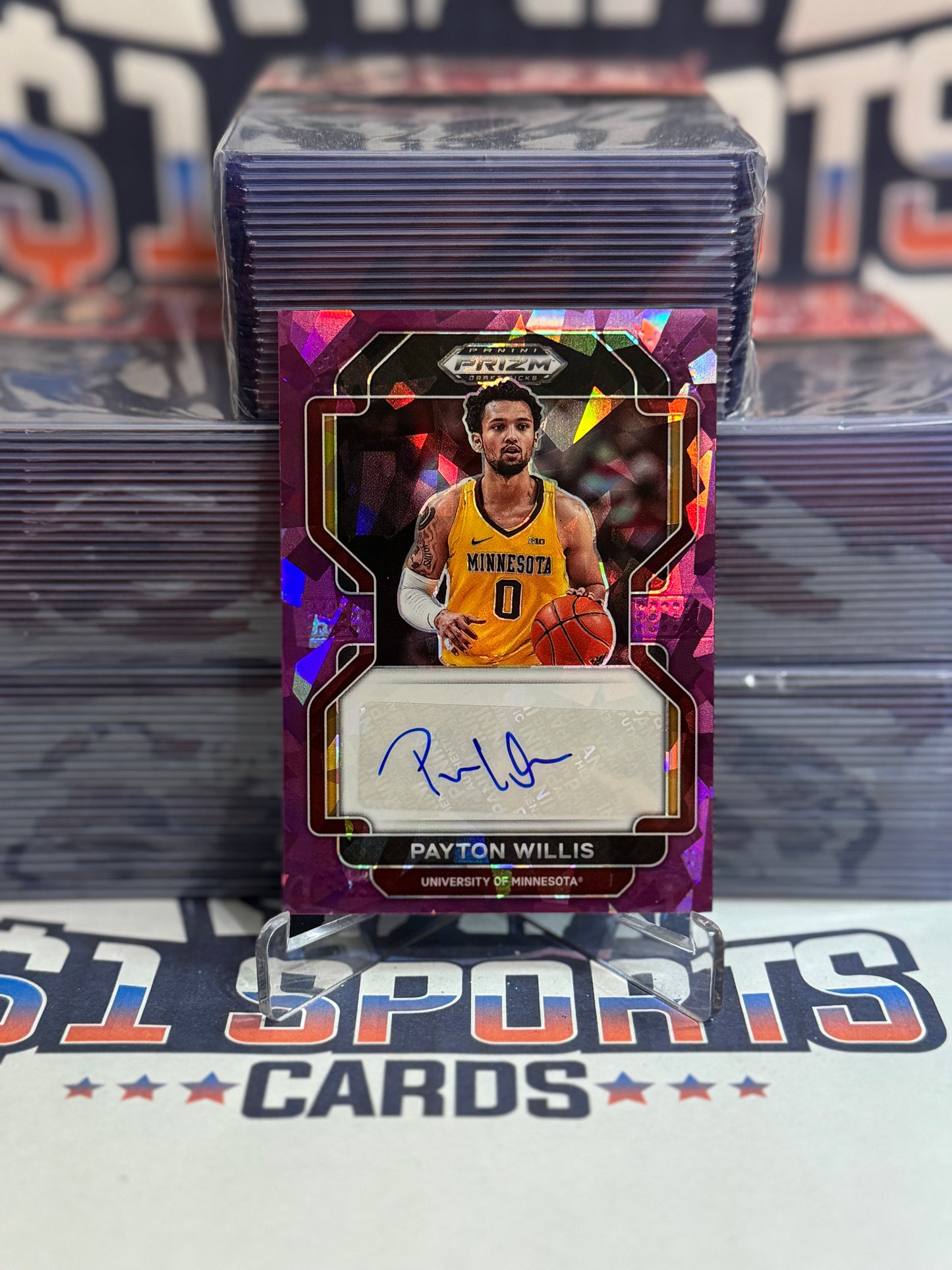 2022 Panini Prizm Draft Picks (Purple Prizm, Auto 5/99) Payton Willis Rookie #DP-PWI