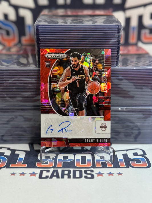2020 Panini Prizm Draft Picks (Red Ice Prizm Auto) Grant Riller Rookie #PA-GR