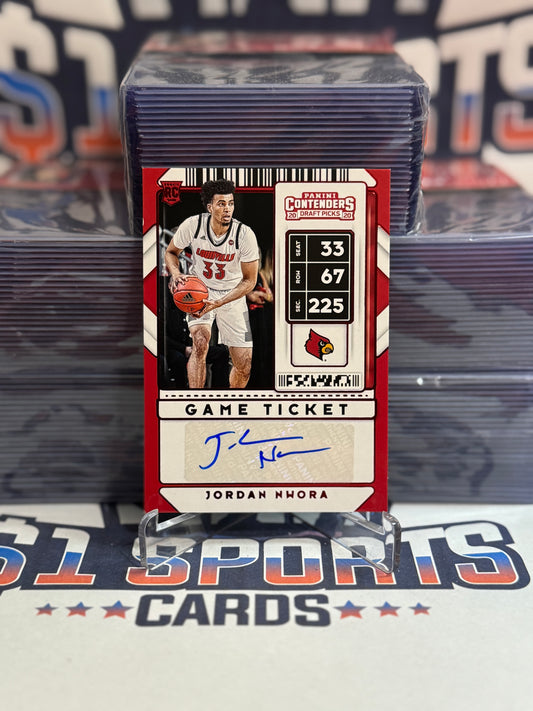 2020 Panini Contenders Draft Picks (Red, Auto) Jordan Nwora Rookie #33