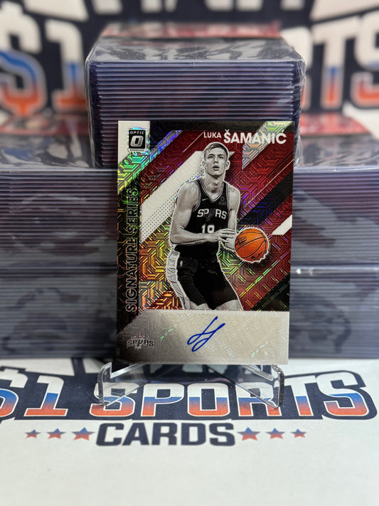 2019 Donruss Optic (Red Mojo Prizm, Signature Series Auto) Luka Samanic Rookie #SS-LSM
