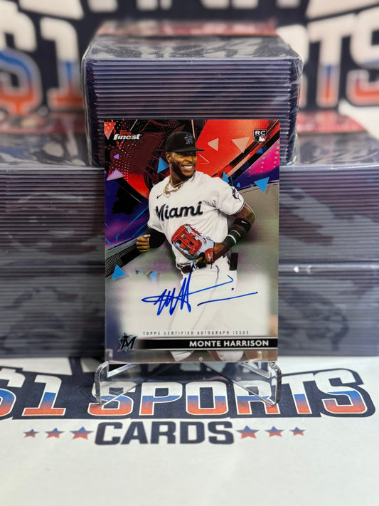 2021 Topps Finest (Auto) Monte Harrison Rookie #FA-MH