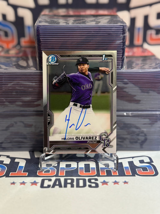 2021 Bowman Chrome Prospects (1st Bowman Auto) Helcris Olivarez #CPA-HO