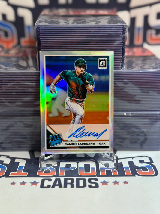2019 Donruss Optic (Holo Prizm, Rated Rookie Auto) Ramon Laureano #RRS-RL