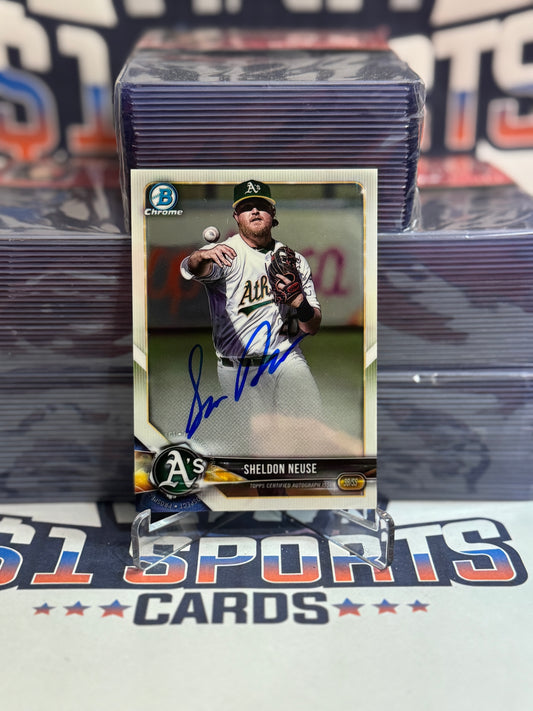 2018 Bowman Chrome Prospects (Auto) Sheldon Neuse #BCPA-SN