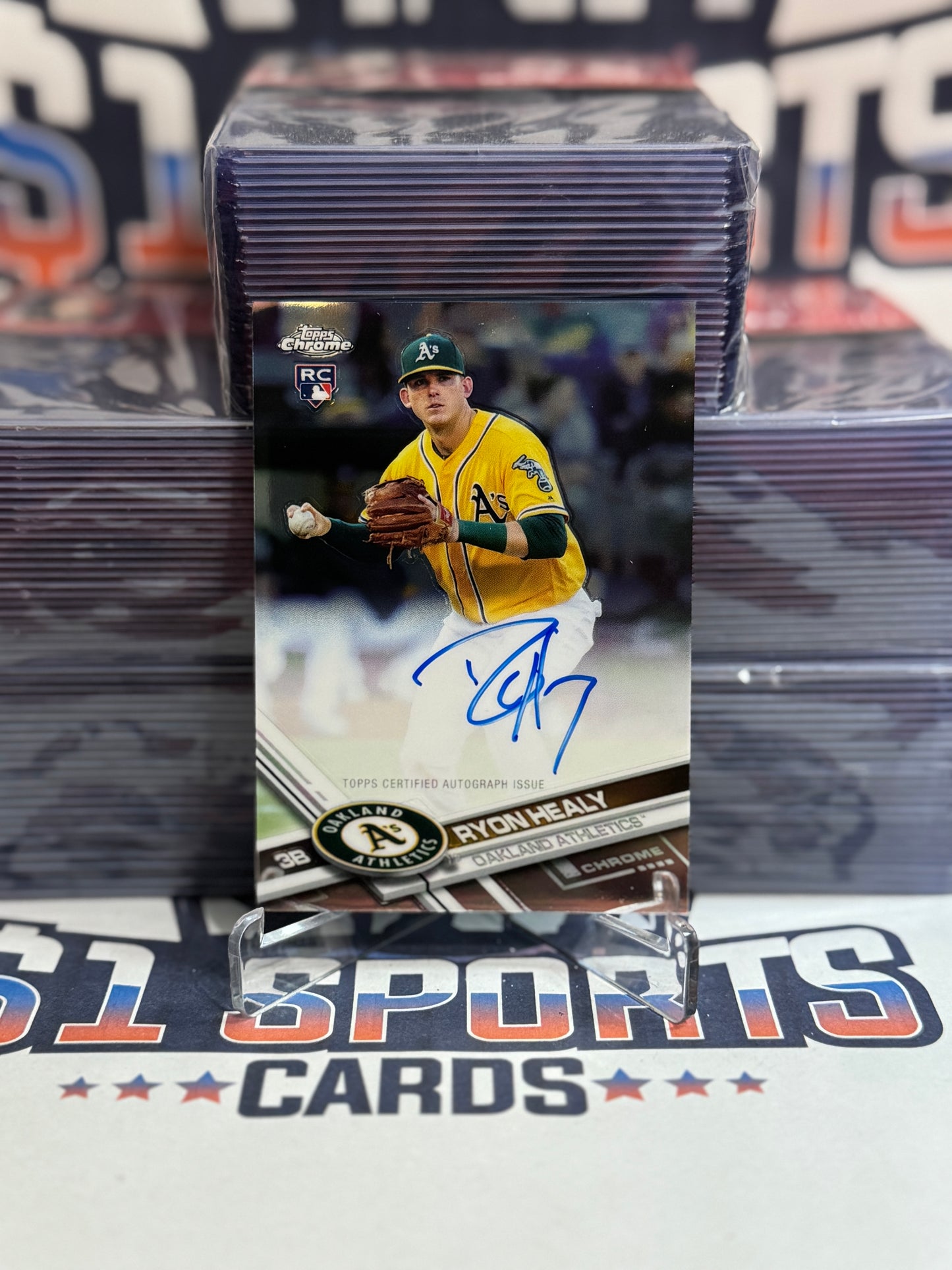 2017 Topps Chrome (Auto) Ryon Healy Rookie #RA-RH