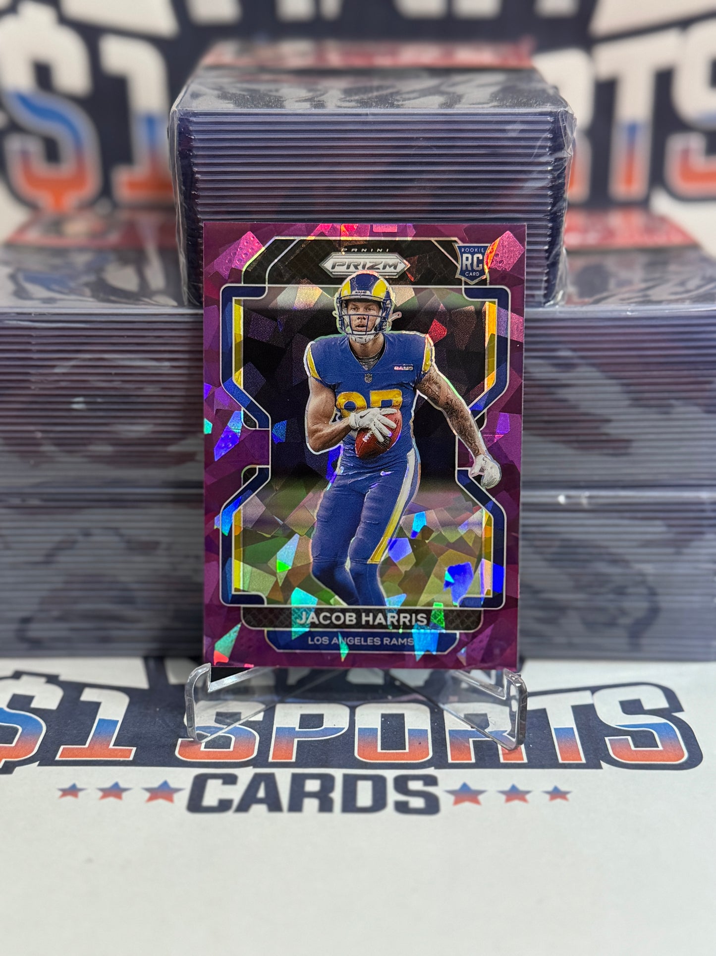 2021 Panini Prizm (Purple Ice Prizm 22/225) Jacob Harris Rookie #368