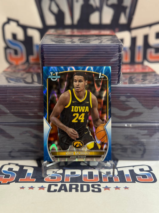 2023 Bowman Chrome University (Blue Wave Refractor, 1st Bowman 69/199) Kris Murray #71