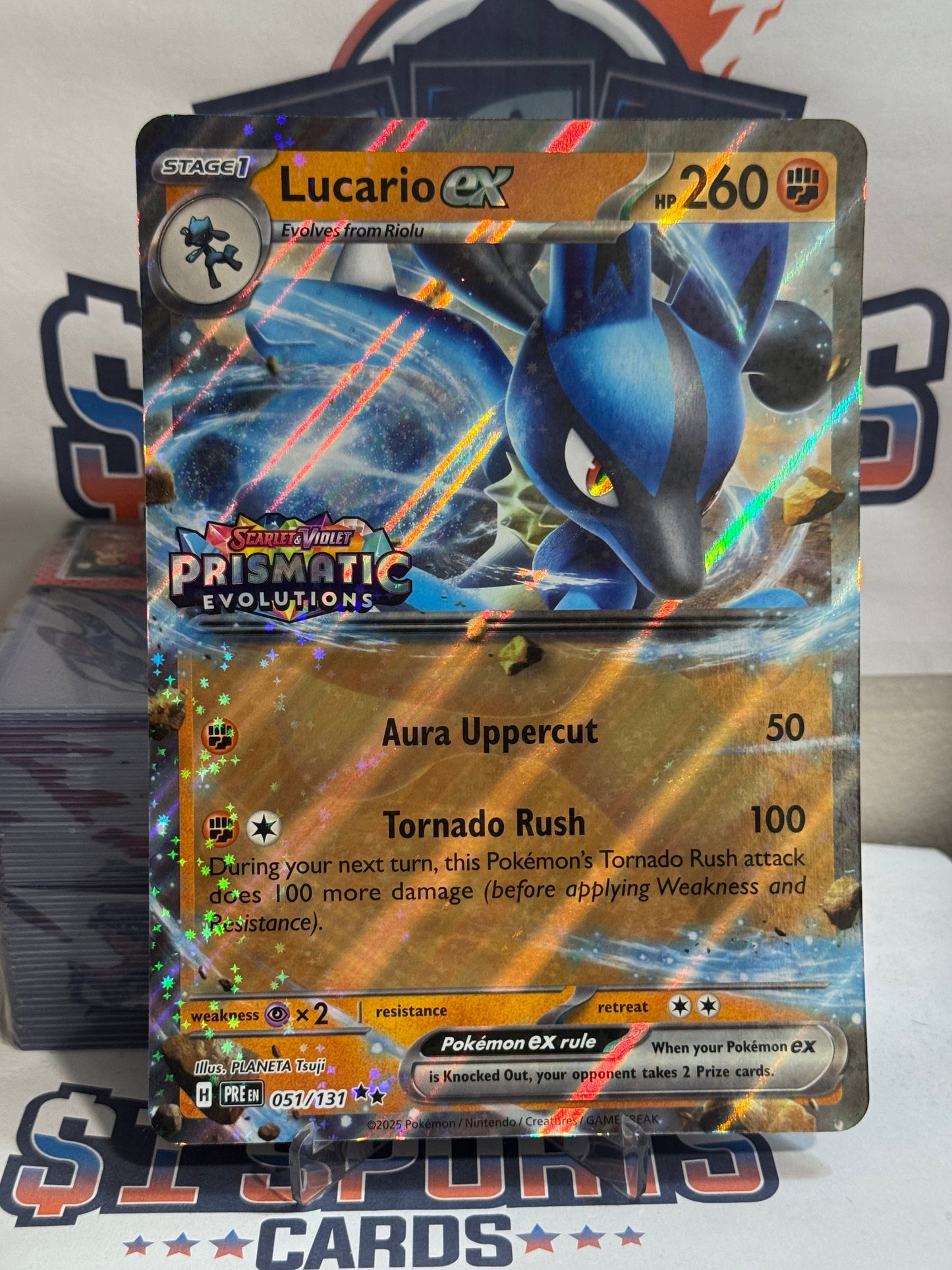 Pokemon TCG: Lucario EX (Oversized, PE Stamped, Double Rare) #51