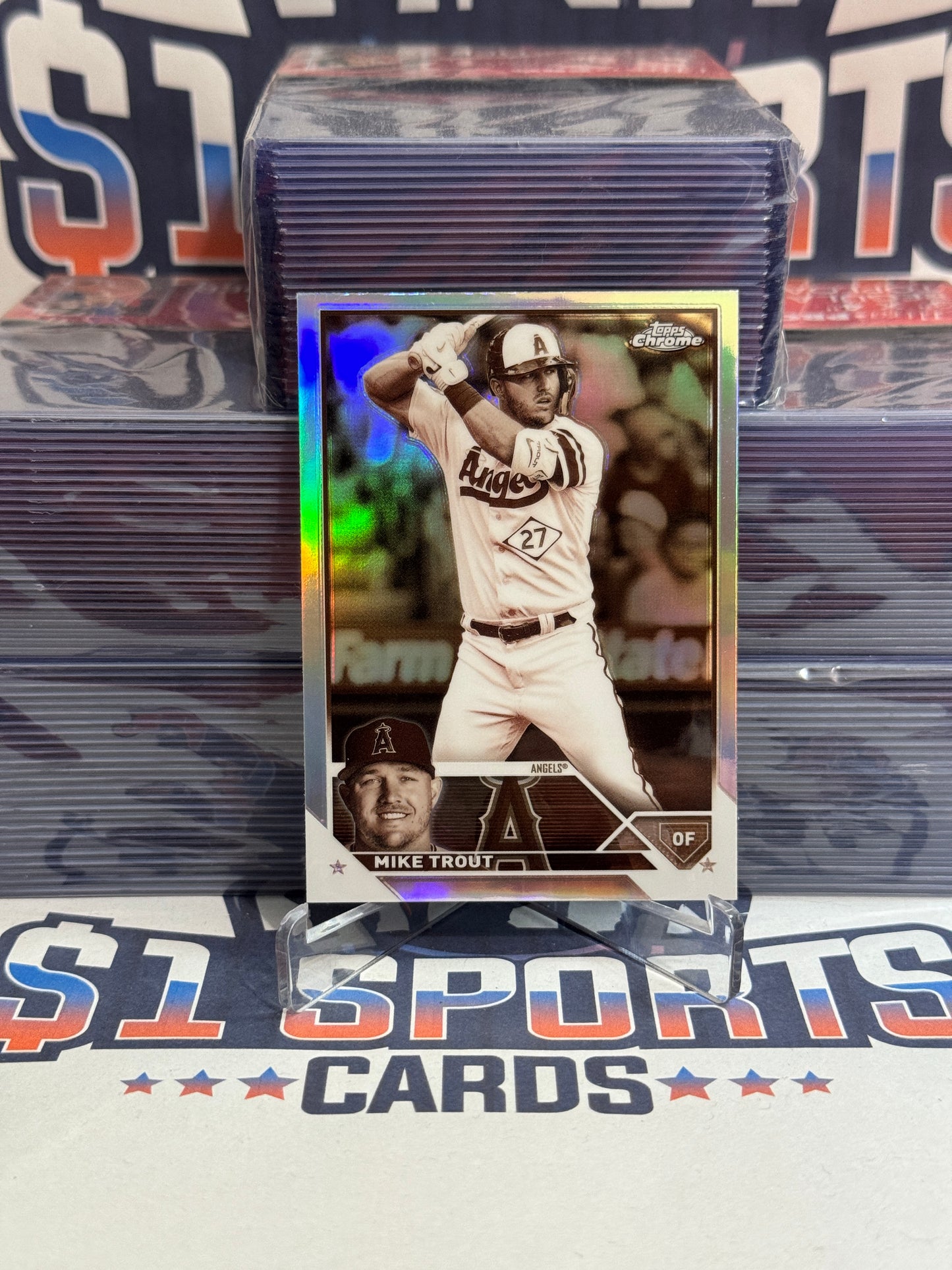 2023 Topps Chrome (Sepia Refractor) Mike Trout #27