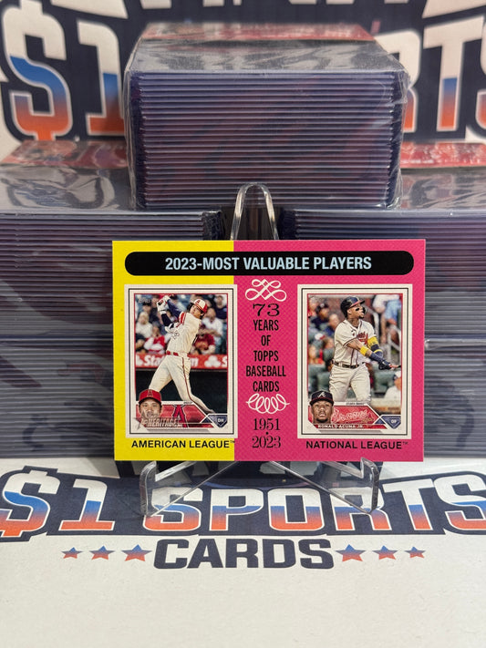 2024 Topps Heritage (MVPs) Shohei Ohtani & Ronald Acuna Jr. #204