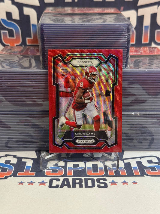 2024 Panini Prizm Draft Picks (Red Wave Prizm) CeeDee Lamb #30
