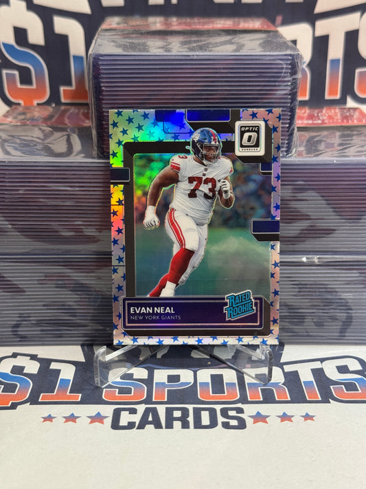 2022 Donruss Optic (Blue Stars Prizm SP, Rated Rookie) Evan Neal #251