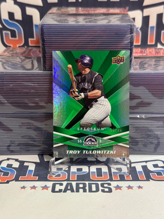 2009 Upper Deck Spectrum (Green 25/99) Troy Tulowitzki #33