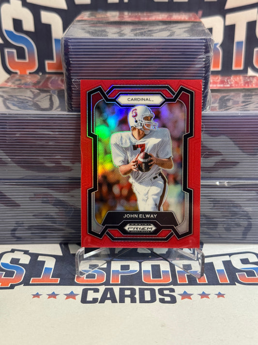 2024 Panini Prizm Draft Picks (Red Prizm 118/299) John Elway #37