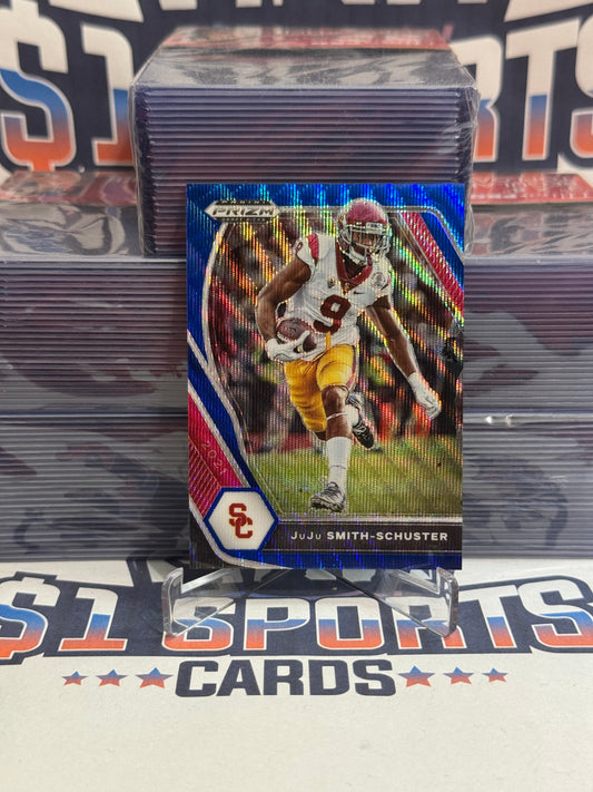 2021 Panini Prizm Draft Picks (Blue Wave Prizm 217/249) JuJu Smith-Schuster #53
