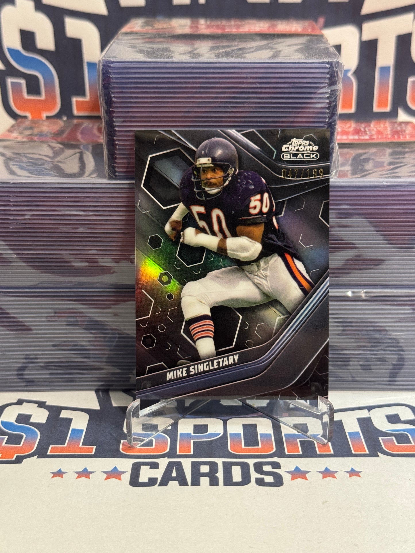 2024 Topps Chrome Black (Refractor 47/199) Mike Singletary #110