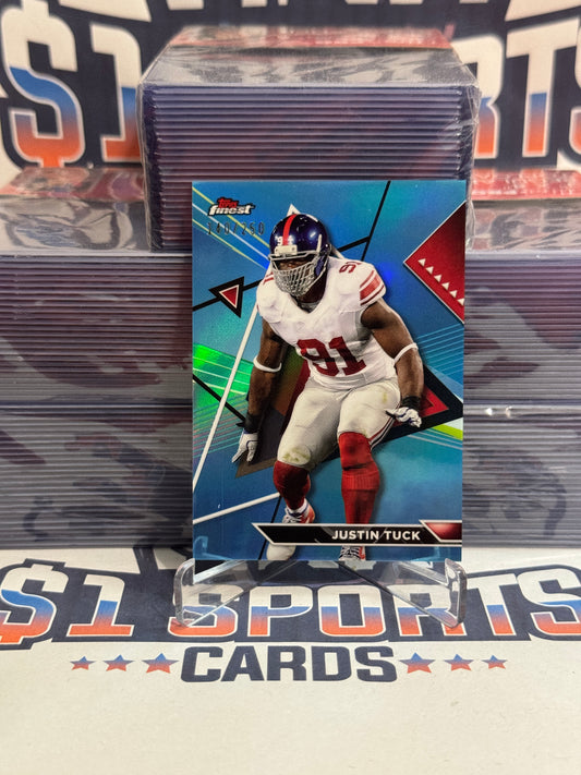 2024 Topps Finest (Light Blue Refractor 140/250) Justin Tuck #223