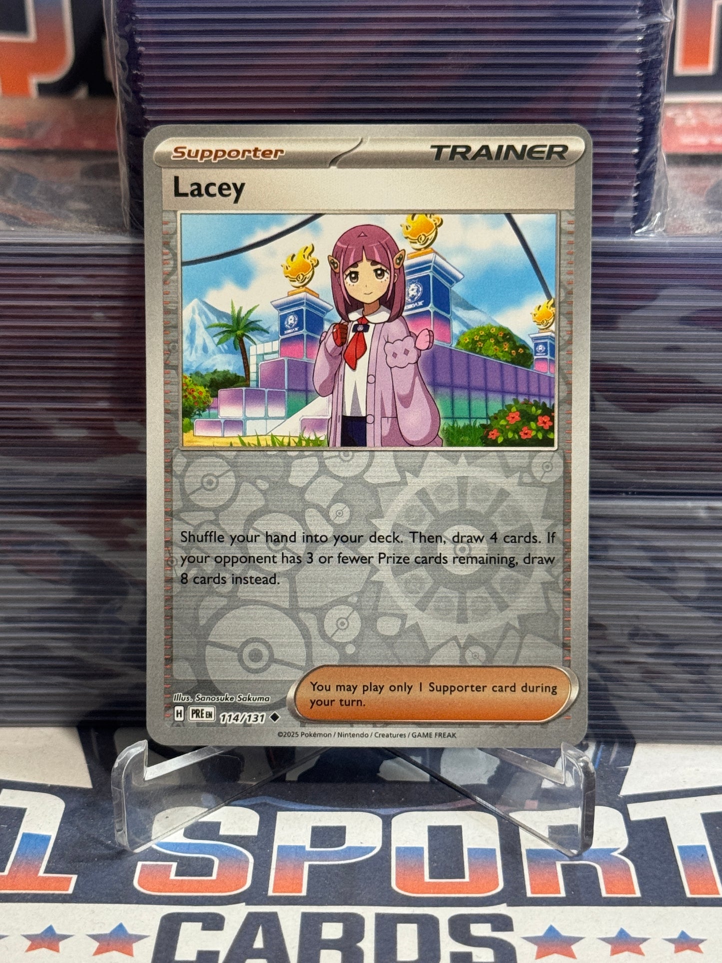 Pokemon TCG: Prismatic Evolutions - Lacey (Reverse Holo, Uncommon) #114