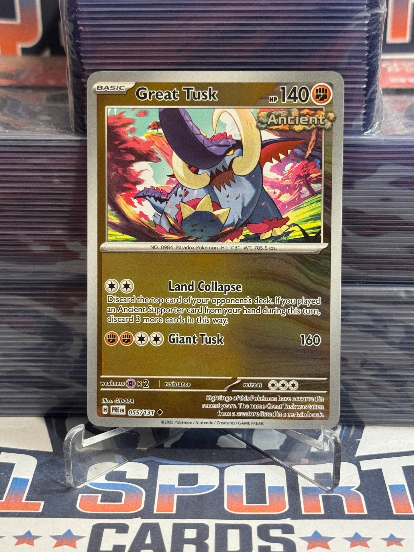 Pokemon TCG: Prismatic Evolutions - Great Tusk (Reverse Holo, Uncommon) #55