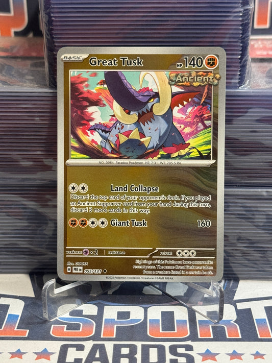Pokemon TCG: Prismatic Evolutions - Great Tusk (Reverse Holo, Uncommon) #55