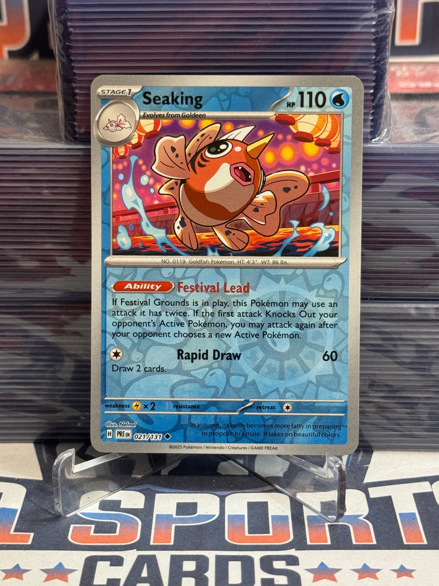 Pokemon TCG: Prismatic Evolutions - Seaking (Reverse Holo, Uncommon) #21
