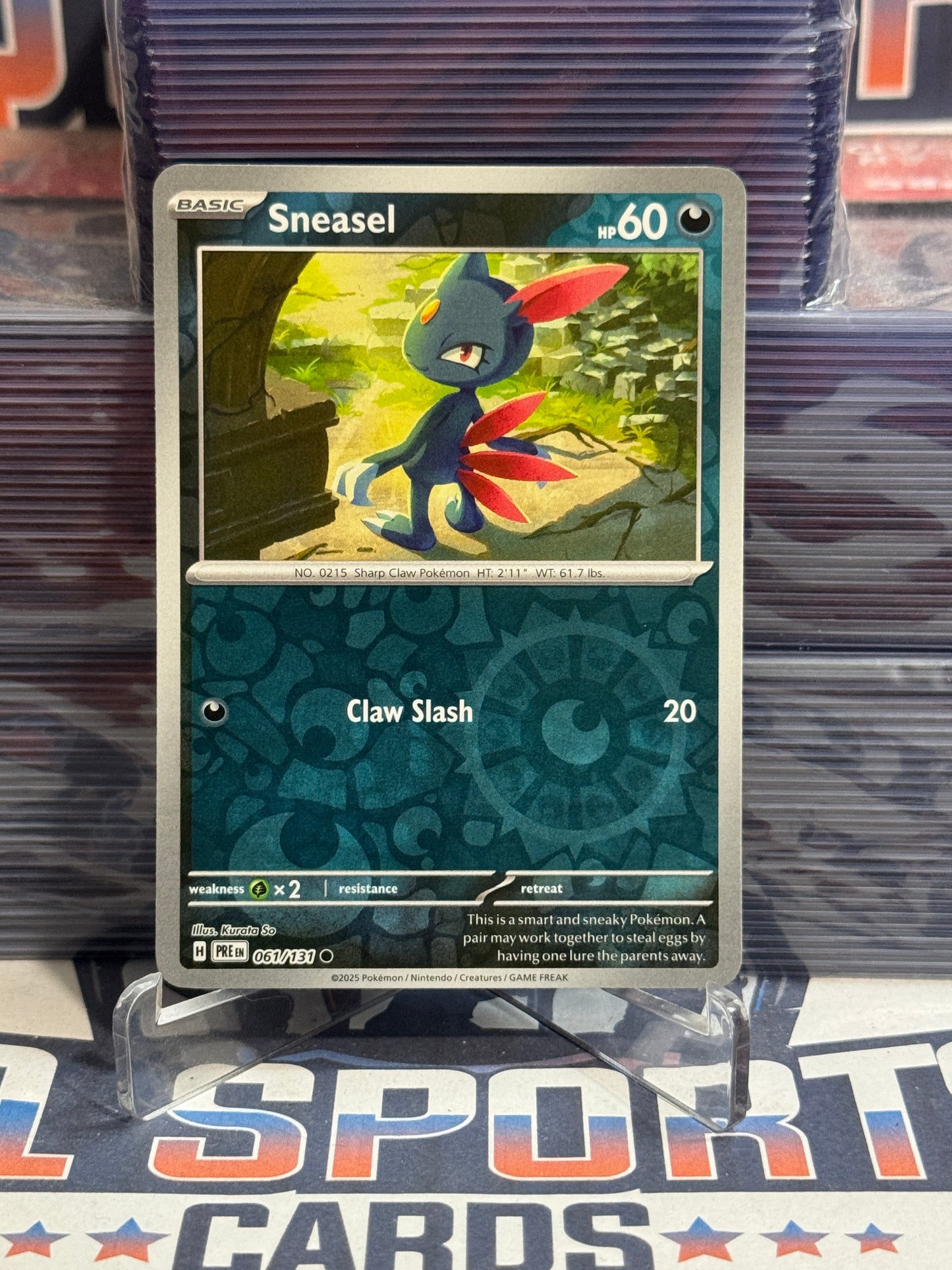 Pokemon TCG: Prismatic Evolutions - Sneasel (Reverse Holo, Common) #61
