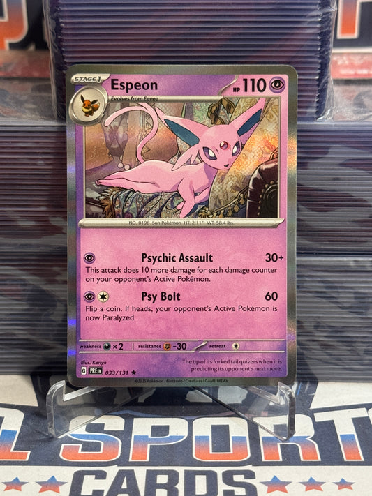 Pokemon TCG: Prismatic Evolutions - Espeon (Holo, Rare) #33
