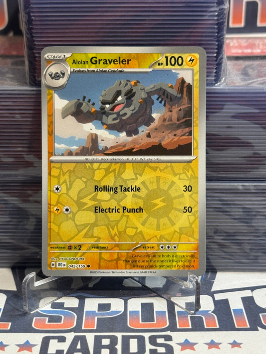 Pokemon TCG: Journey Together - Alolan Graveler (Reverse Holo, Common) #45