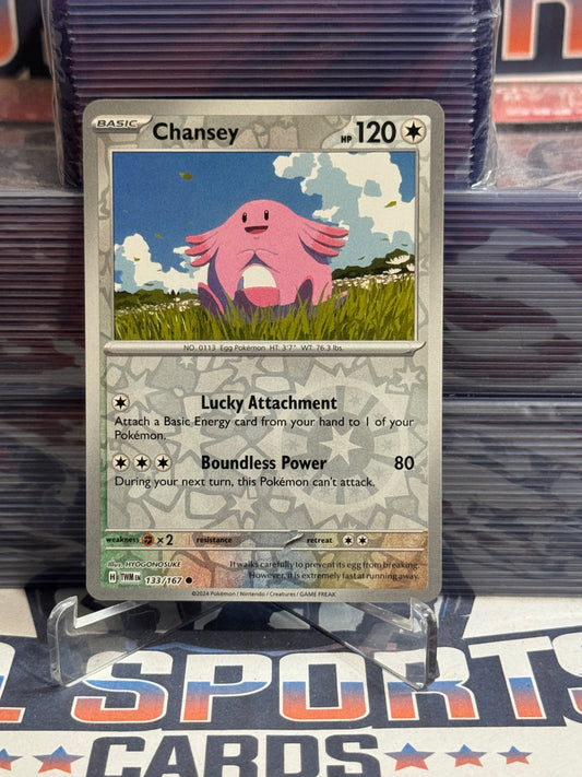 Pokemon TCG: Twilight Masquerade - Chansey (Reverse Holo, Common) #133
