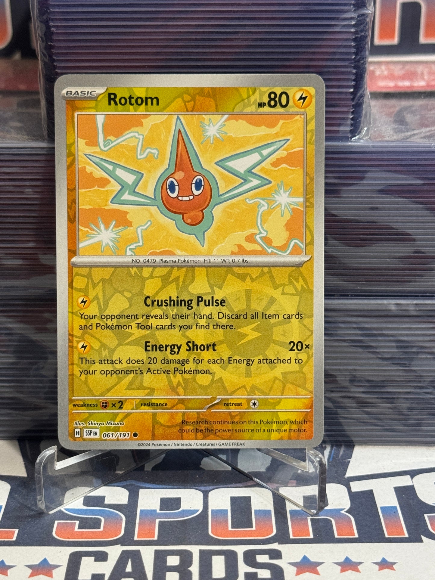 Pokemon TCG: Surging Sparks - Rotom (Reverse Holo, Common) #61