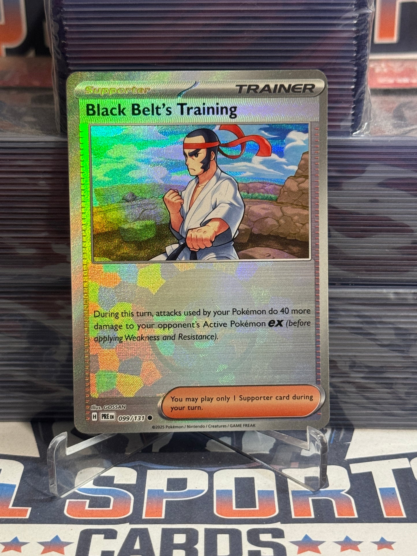 Pokemon TCG: Prismatic Evolutions - Black Belt Training (Poke Ball, Common) #99