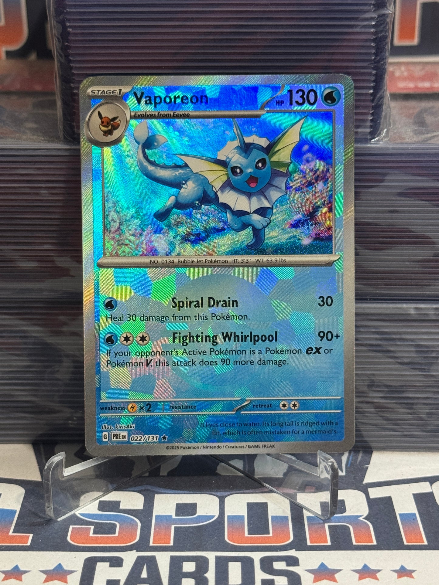 Pokemon TCG: Prismatic Evolutions - Vaporeon (Poke Ball, Rare) #22