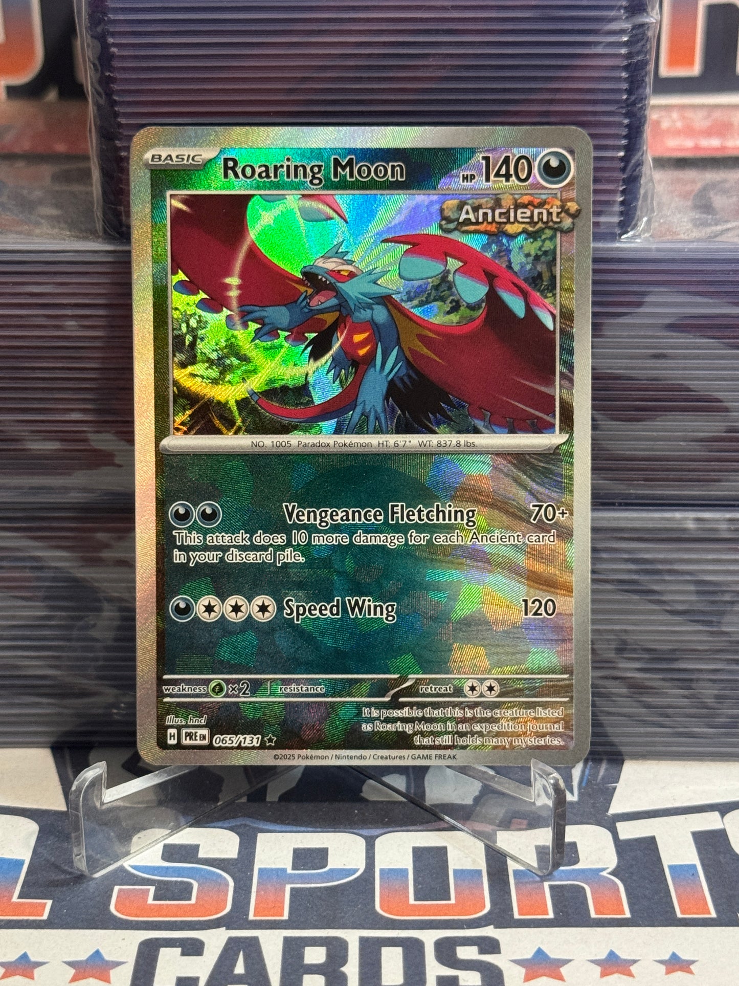 Pokemon TCG: Prismatic Evolutions - Roaring Moon (Poke Ball, Rare) #65