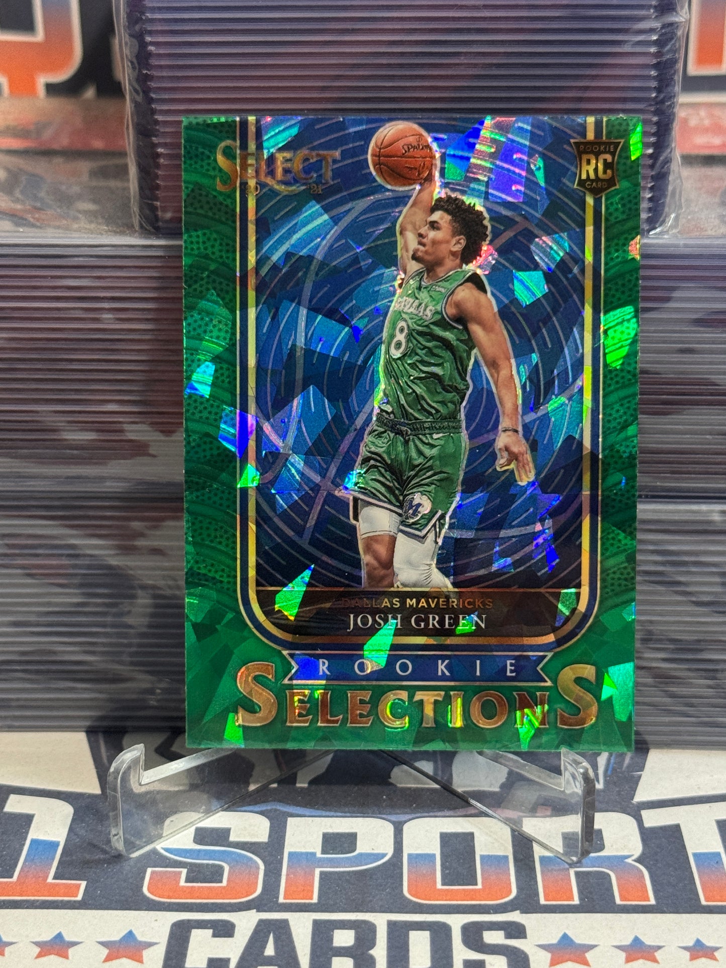 2020 Panini Select (Green Ice Prizm, Rookie Selections) Josh Green #14