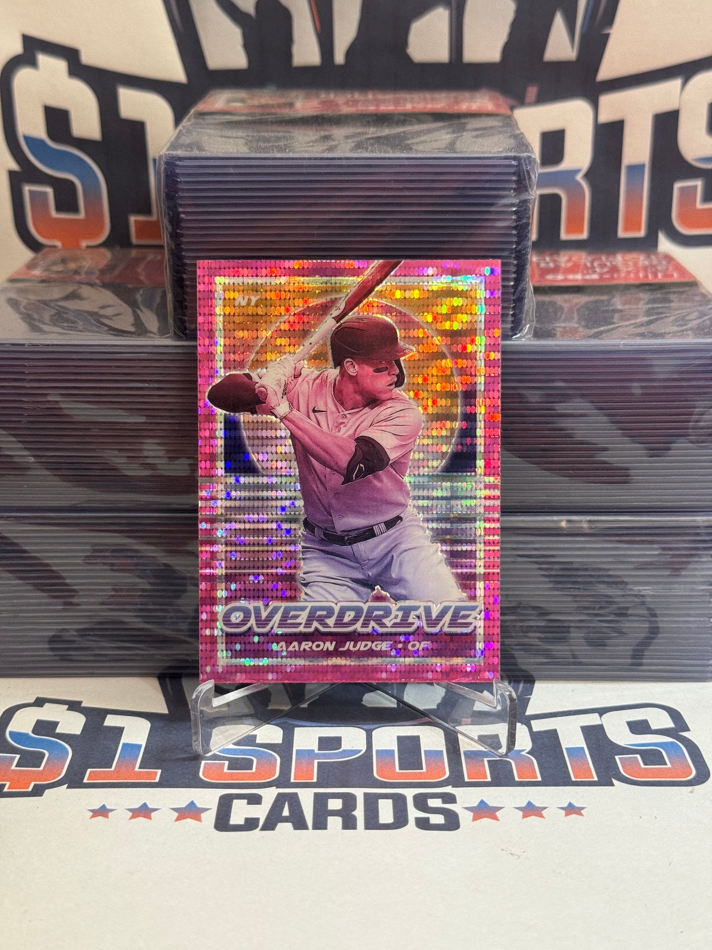 2021 Panini Chronicles (Pink Pulsar Prizm, Overdrive) Aaron Judge #18