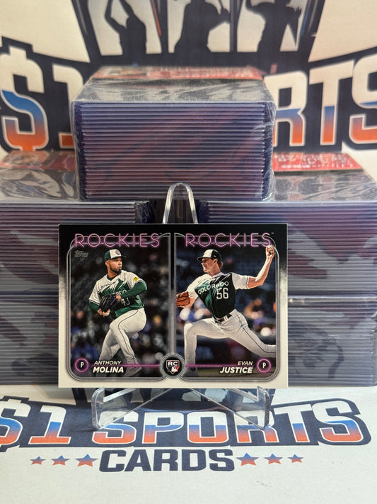 2024 Topps Update (Rookie Combos) Anthony Molina & Evan Justice #US270