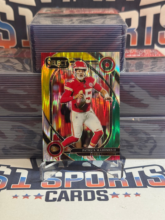 2024 Panini Select (Green Yellow White Shimmer Prizm) Patrick Mahomes II #223
