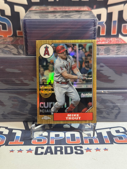 2022 Topps Chrome (Refractor, 1987 Redux) Mike Trout #87BC-1
