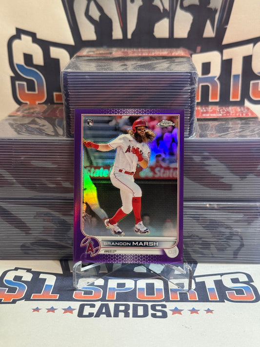 2022 Topps Chrome Update (Purple Refractor 107/250) Brandon Marsh Rookie #USC133