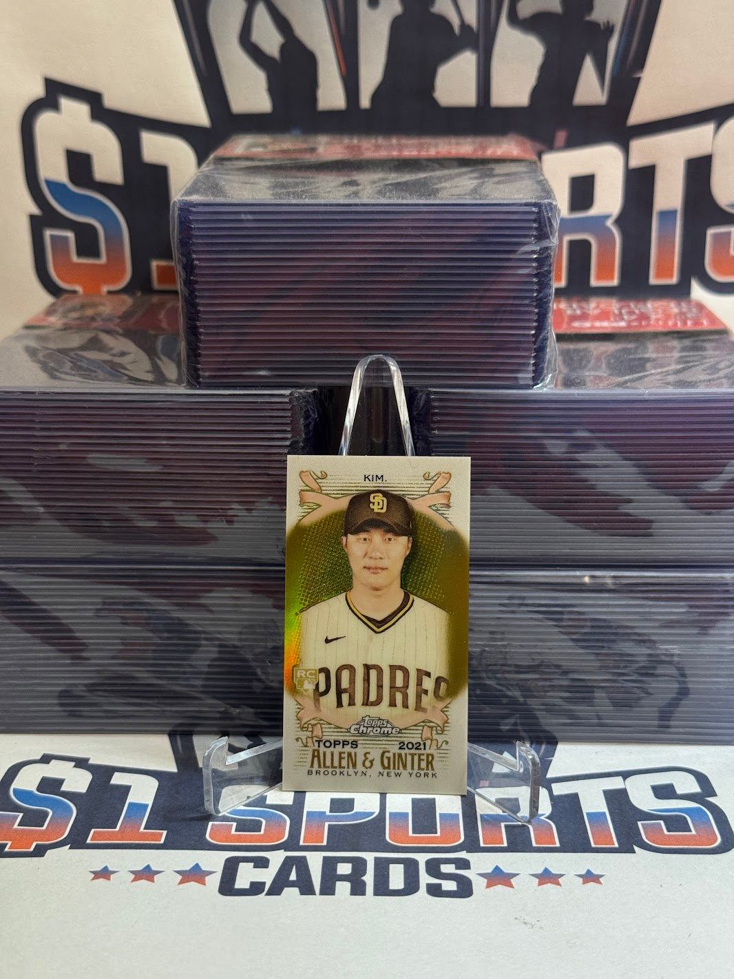 2021 Topps Allen & Ginter Chrome (Gold, Mini 46/50) Ha-Seong Kim Rookie #176