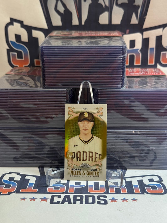 2021 Topps Allen & Ginter Chrome (Gold, Mini 46/50) Ha-Seong Kim Rookie #176