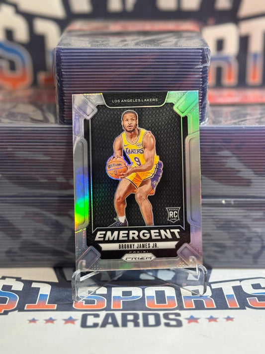 2024 Panini Prizm (Silver Prizm, Emergent) Bronny James Jr. Rookie #8