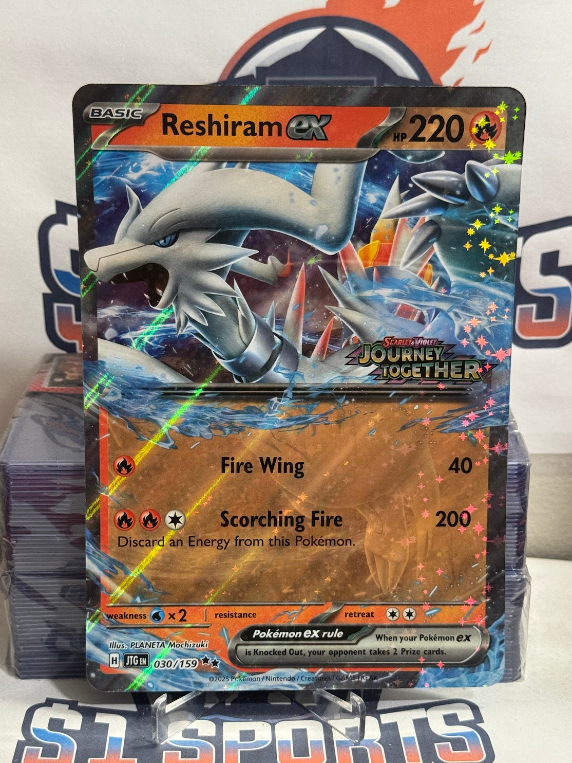 Pokemon TCG: Reshiram EX (Oversized, SC Stamped, Double Rare) #30