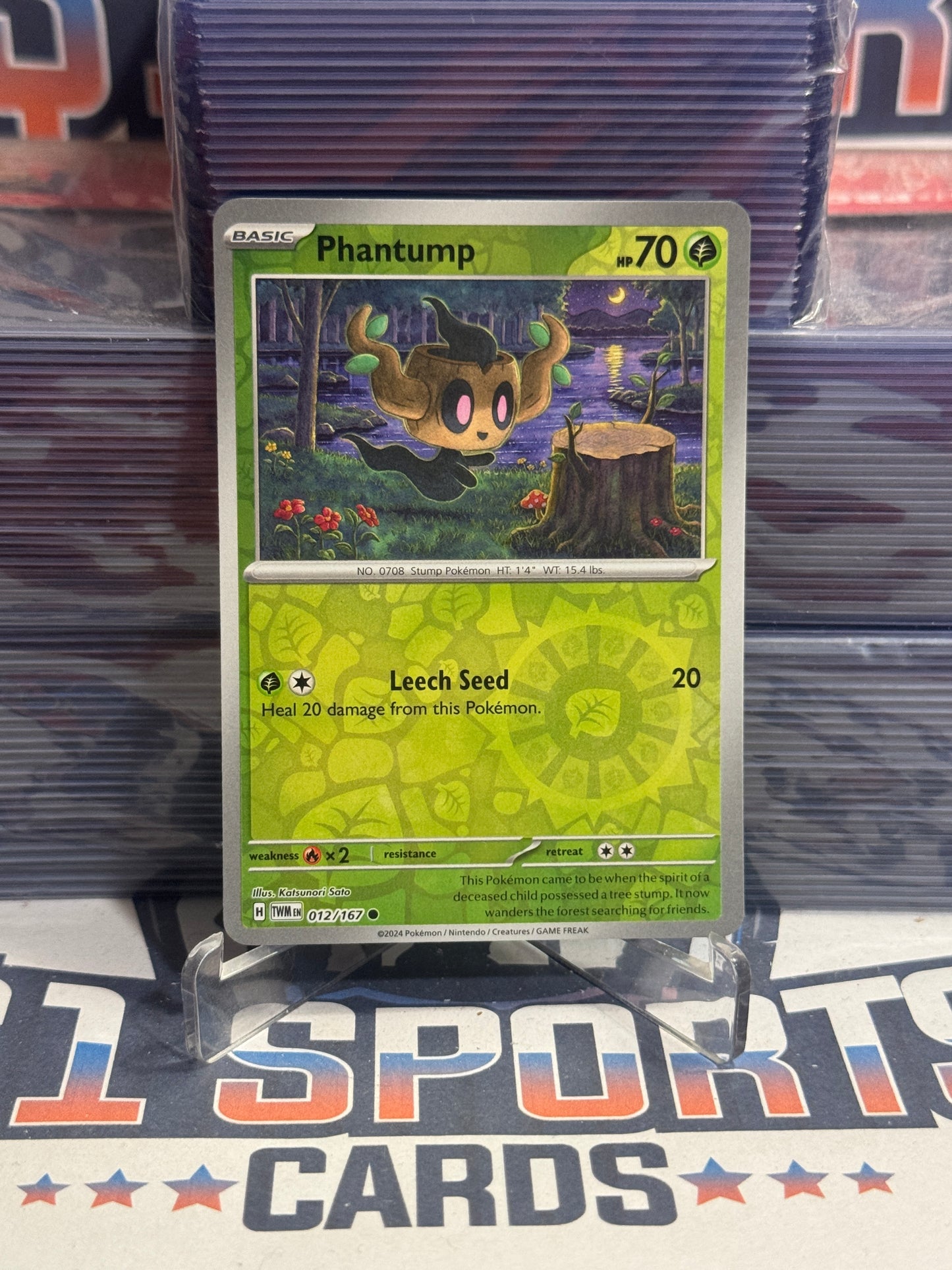 Pokemon TCG: Twilight Masquerade - Phantump (Reverse Holo, Common) #12