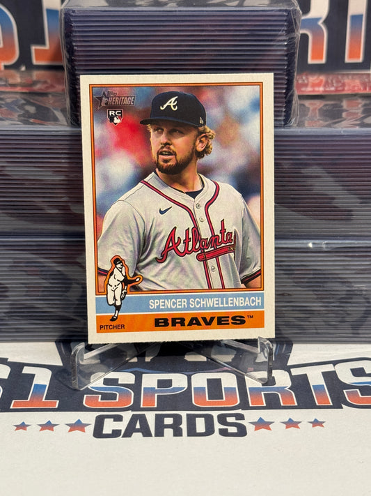 2025 Topps Heritage Spencer Schwellenbach Rookie #58