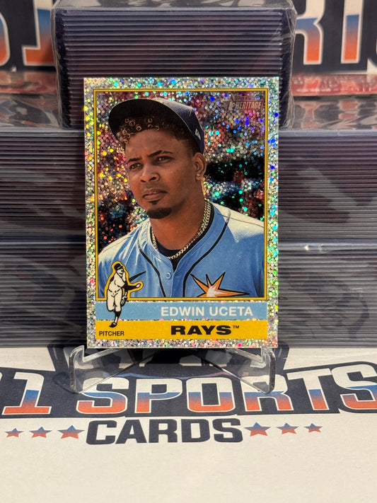 2025 Topps Heritage (Chrome Sparkle Refractor) Edwin Uceta #390