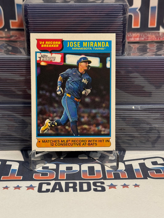 2025 Topps Heritage (Record Breaker) Jose Miranda #4