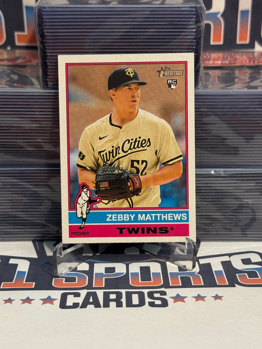 2025 Topps Heritage Zebby Matthews Rookie #309