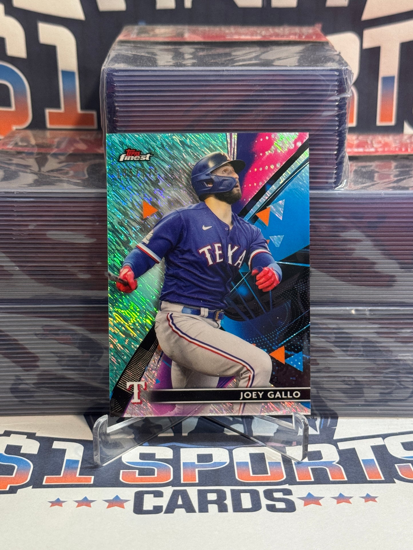 2021 Topps Finest (Aqua Shimmer Refractor 135/175) Joey Gallo #28
